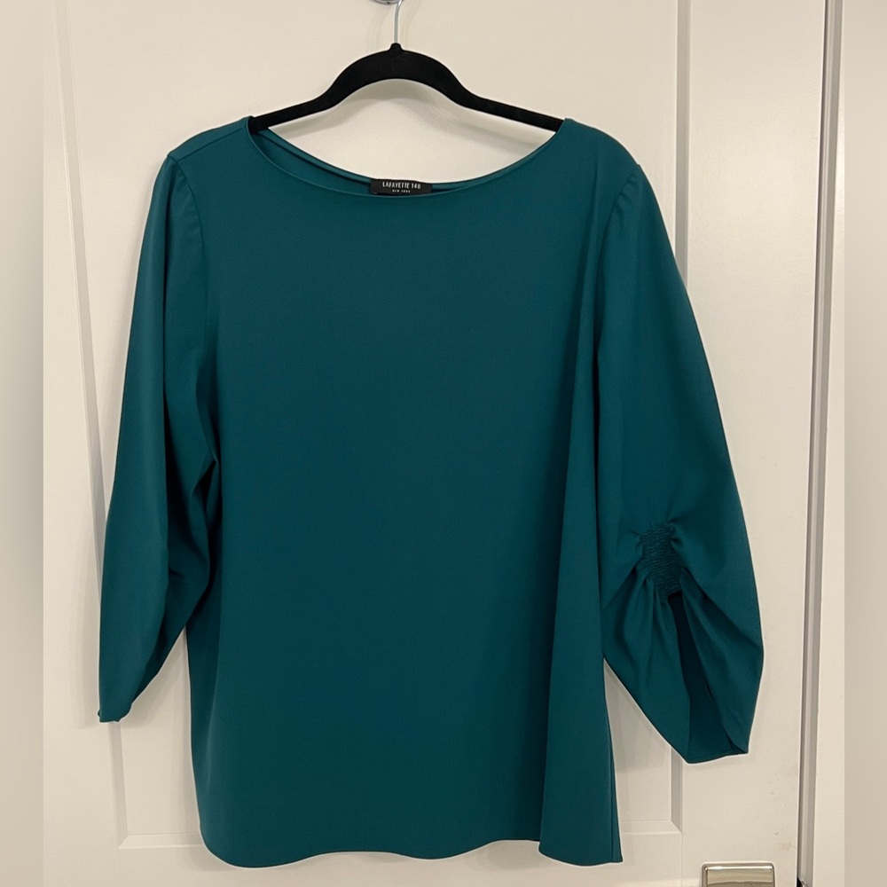 Lafayette Dress Blouse with shirred sleeves